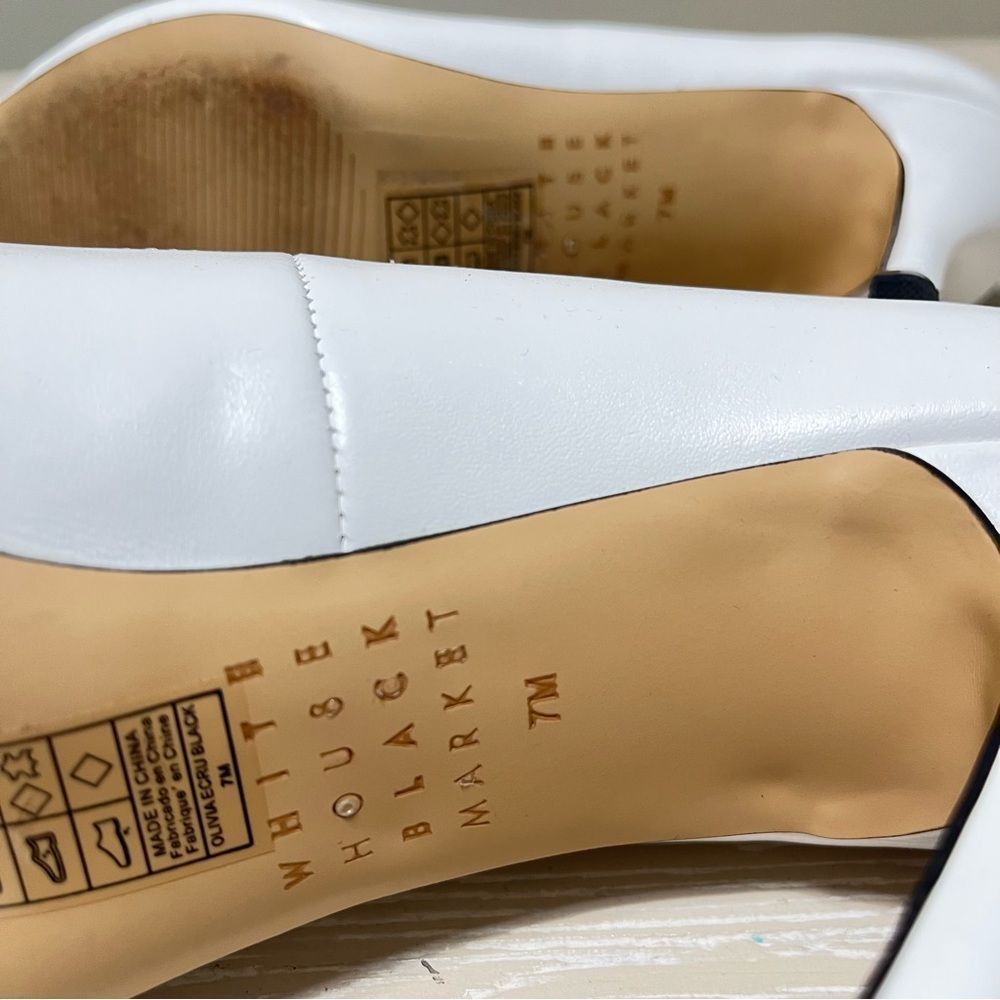 White House Black Market Olivia Ecru Black Size 7 - Picture 7 of 7